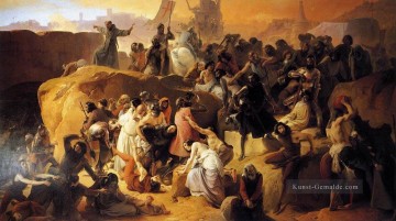  man - Crusaders Thirsting in der Nähe von Jerusalem Romantik Francesco Hayez
